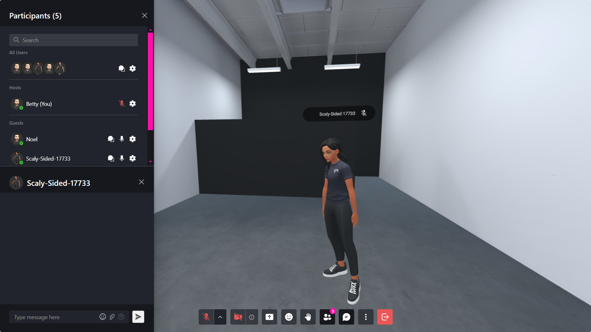 Metaverse - Opened Chat Menu