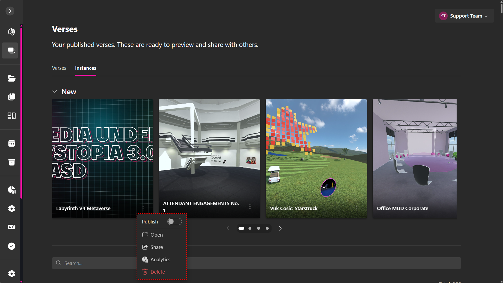Creator Projects Page