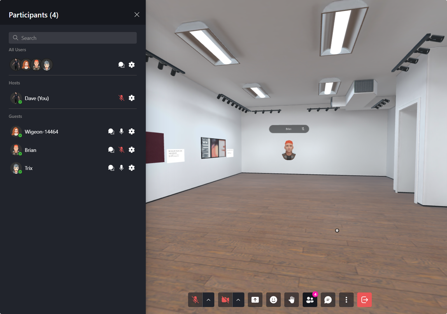 Captura de pantalla de la selección de avatar